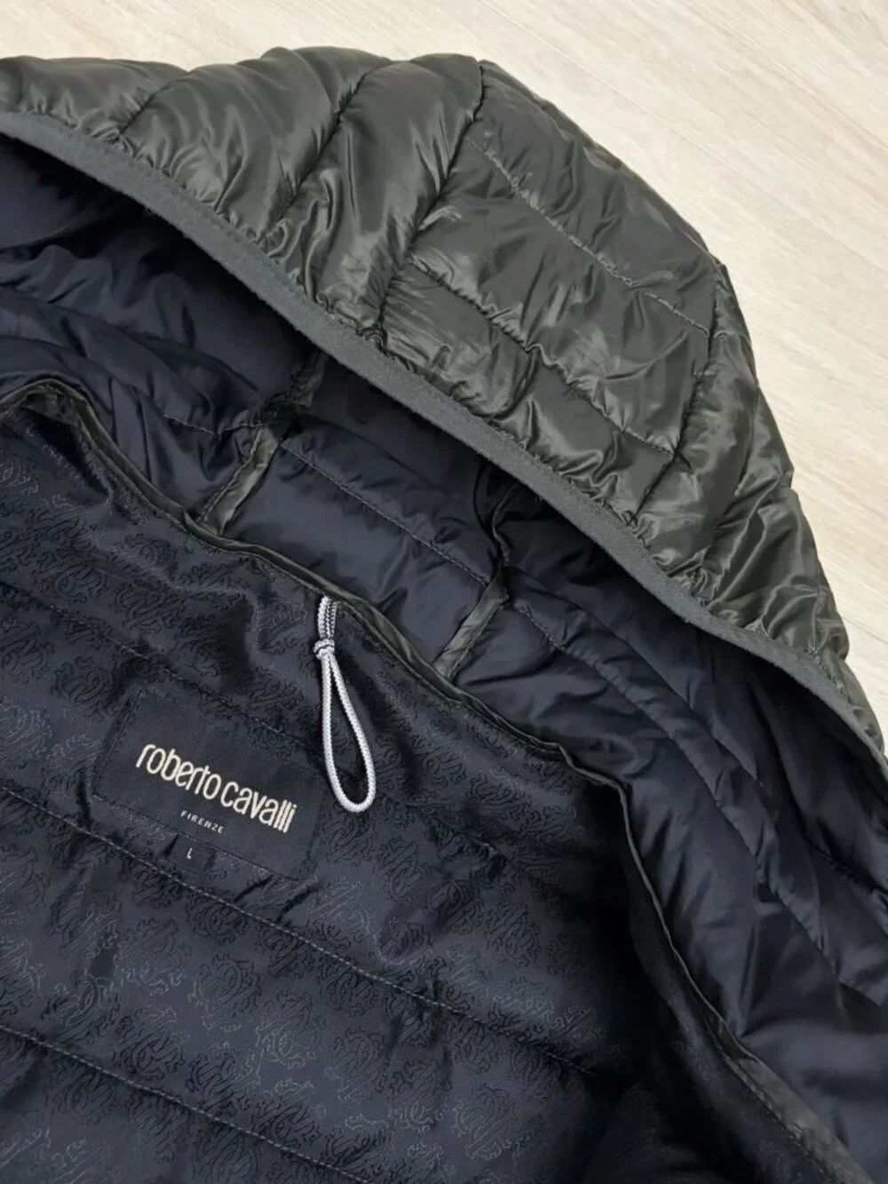 ROBERTO CAVALLI Luxury Designer Winter Puffer Parka Jacket Coat Womens Large